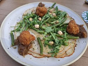 Celeriac carpaccio at Brasserie Timber's in Vaals