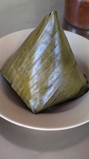 Steamed for 8 hours in banana leaf at Spring & Hieu Vegan Food Tour in Ho Chi Minh City