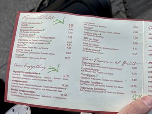 menu  at LoLu in Duisburg