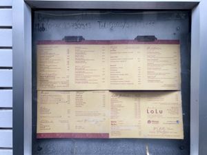 menu at LoLu in Duisburg