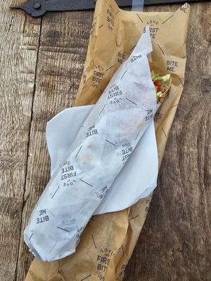 Crispy vegan sandwich at Tasty Bruges in Bruges