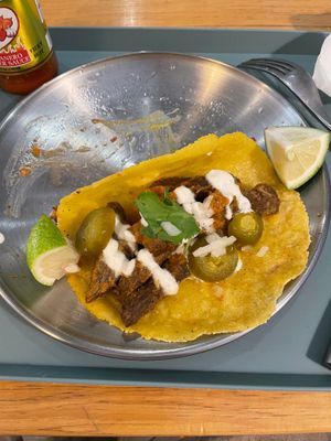 'Pork' taco on Taco Tuesday (I ate the other one already!) at Mixigan in Taichung