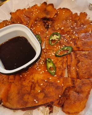 Kimchi pancake at Saute Saranghae in East Singapore