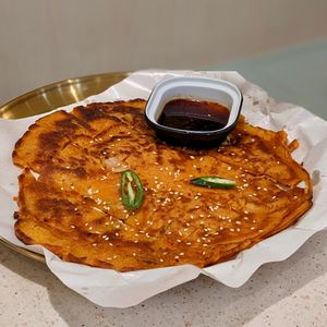 Vegan Kimchi Jeon at Saute Saranghae in East Singapore