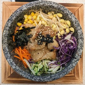 Vegan Dolsot Truffle Lion Mane Bibimbap at Saute Saranghae in East Singapore