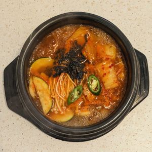 Vegan Kimchi Jjigae Dangmyeon at Saute Saranghae in East Singapore