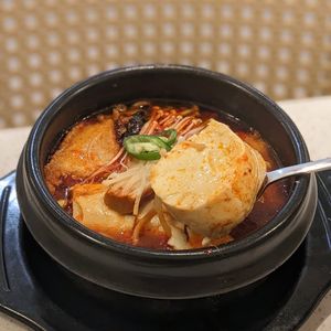 Vegan Soondubu Jjigae at Saute Saranghae in East Singapore