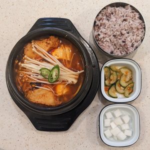 Vegan Soondubu Jjigae at Saute Saranghae in East Singapore