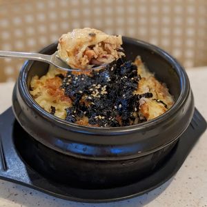 Baked Miyeok Bokkeumbap with Vegan Cheese at Saute Saranghae in East Singapore