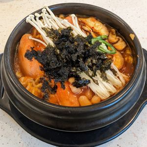 Vegan Budae Jjigae at Saute Saranghae in East Singapore