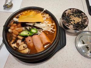 Saute Saranghe - Korean Army Stew (1pax) and Rice side order at Saute Saranghae in East Singapore