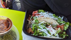vegan tacos with tofu a la mejicana at Carrburritos in Chapel Hill