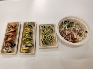 Carrot Lox Jalapeno roll, Dahon Signature roll, Truffle Avocado and Pad Thai at Oh! Dahon in New York City