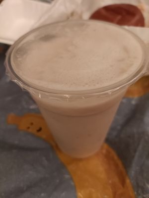 White chocolate milkshake at Vegan Passion in East London