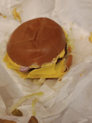 Double vegan burger at Vegan Passion in East London