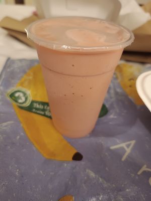 Strawberry mockshake at Vegan Passion in East London