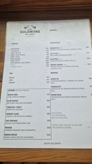  at Cafe Solomons in Hikkaduwa