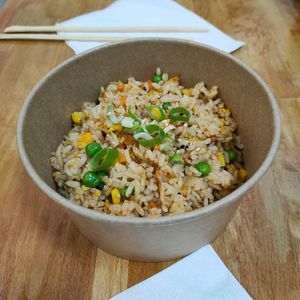 Riso saltato con verdure (specify without egg to make it vegan, which I unfortunely forgot) at Feed ME in Milan