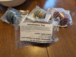 Candy eggs at Another Vegan Cookie - Pop Up in Columbus