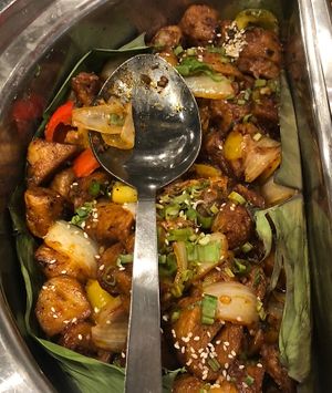 Sweet and sour soya chunks   at Barbecue Nation - Al Wahda Mall in Abu Dhabi