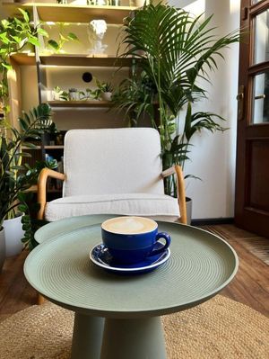 Perfect cozy place to enjoy your daily matcha, chai latte, any type of coffe or our ginger speciality butterfly pea latte! at Al Ponte Prague in Prague