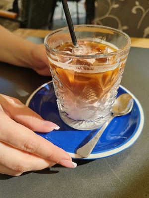 Iced coffee at Al Ponte Prague in Prague