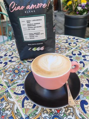 Our lovely coffee!  at Al Ponte Prague in Prague