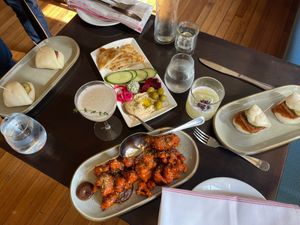 Harissa cauliflower, bao buns, and the Mediterranean platter at Blue Atlas Restaurant and Market  in Richmond