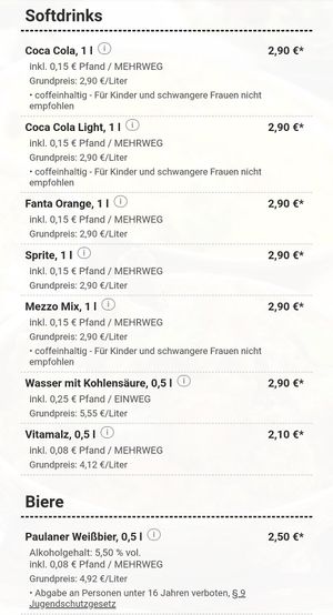 drinks at Indisch Curry - Real Taste of India in Neu Wulmstorf