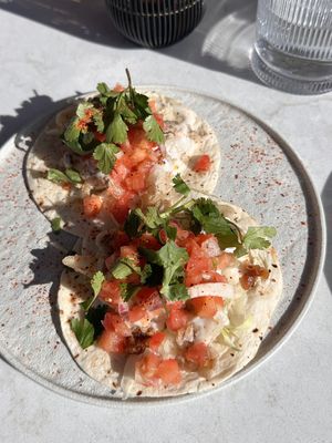 Baja tacos  at PLANTA Cocina in Washington
