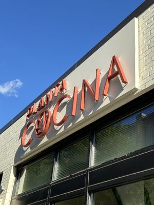 Sign on P Street   at PLANTA Cocina in Washington