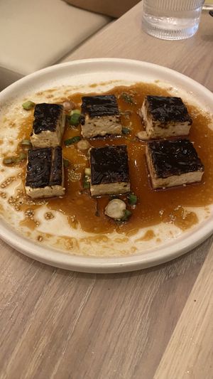 Black garlic tofu  at PLANTA Cocina in Washington