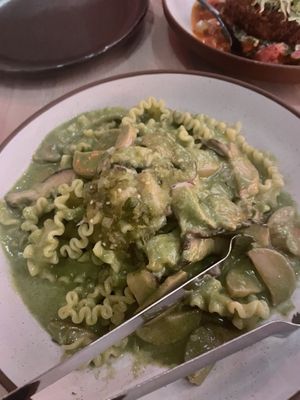Pasta with woodland mushrooms   at PLANTA Cocina in Washington