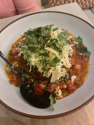 Crispy crab cake under all of that!  at PLANTA Cocina in Washington