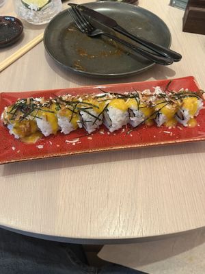 Mango sushi roll  at PLANTA Cocina in Washington