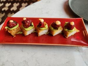 Crispy rice at PLANTA Cocina in Washington