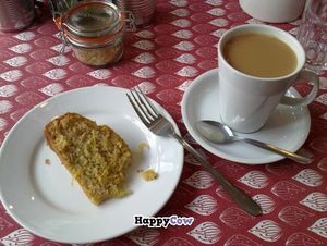 Lemon Cake & Cup of Tea at Moose's Kitchen in Hastings