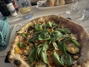 Pizza with vegan cheese   at Piatto Nero Ristorante in Mellieha