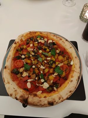 Sicilian pizza at Piatto Nero Ristorante in Mellieha