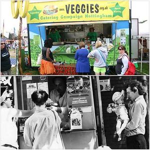 Veggies now and then at Veggies Catering Campaign in Nottingham