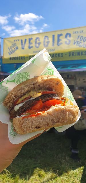 Veggies burger! at Veggies Catering Campaign in Nottingham