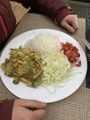 Vegetable curry  at El Molino in Potosi