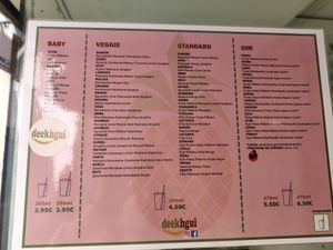 Carta batidos at DEEKHGUI in Granollers