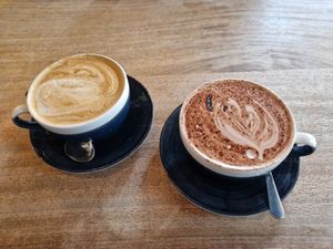 Cappuccino & hot chocolate at Hustle in Belfast