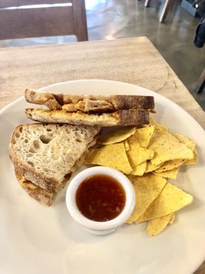 Spicy chick’n sandwich   at Hustle in Belfast