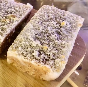 Lemon oat bar  at Hustle in Belfast