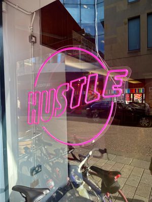 Sign  at Hustle in Belfast