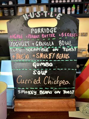 Menu  at Hustle in Belfast