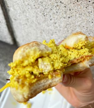 Scramble Tofu bagel on the go - unfortunately was too hungry to take a picture prior eating 🙈  at Hustle in Belfast