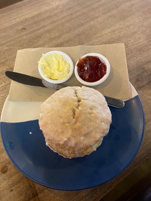 Lemon drizzle scone  at Hustle in Belfast